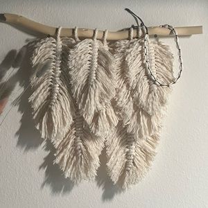 Feather Macrame with Cowrie Shell Choker